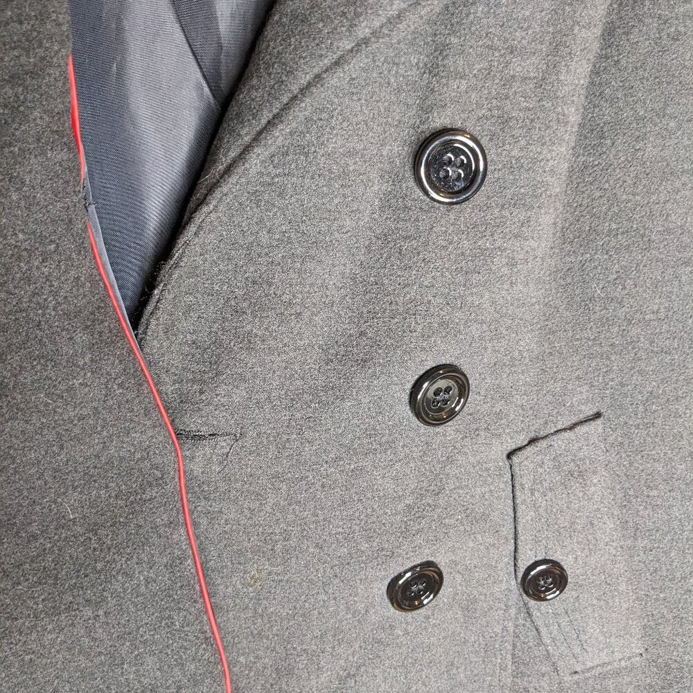 1 Madison Gray Grey Peacoat Pockets Detachable Hood Size Large Classic Outdoor - Picture 5 of 10